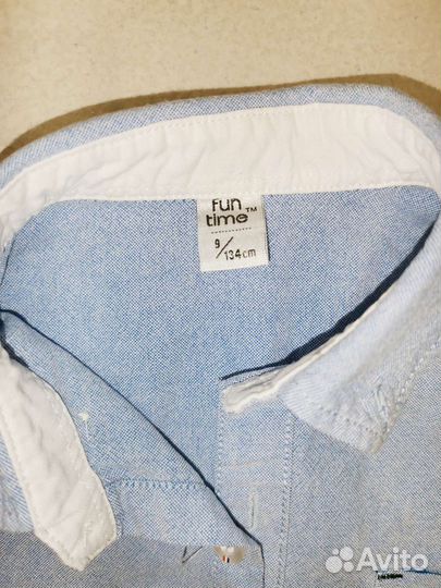 Рубашка голубая, 134