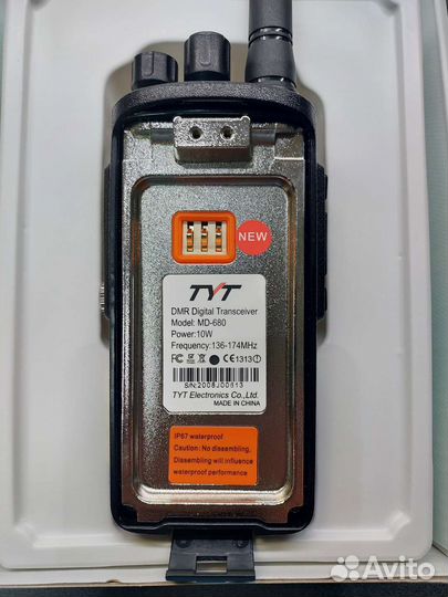 2 шт TYT MD-680 DMR VHF рация