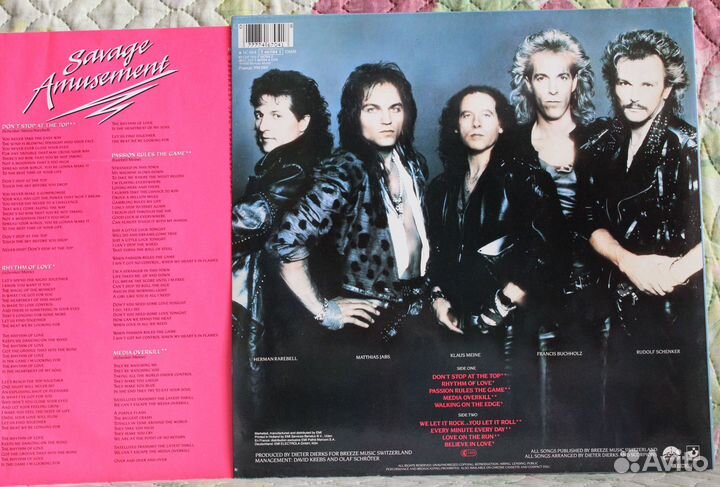 Scorpions Savage Amusement виниловая пластинка