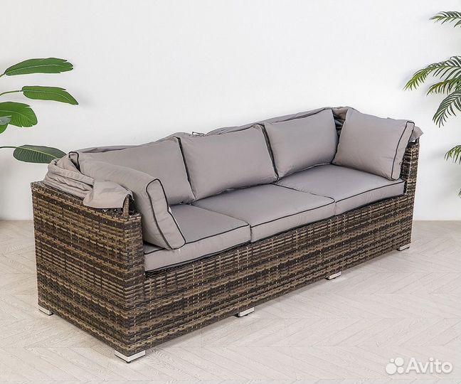 Комплект мебели из ротанга трансформер с тентом