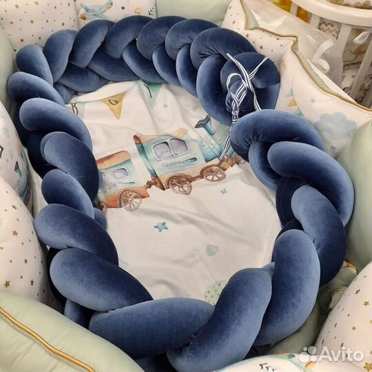 Бампер в кроватку My Baby «Косичка» 3,3 м