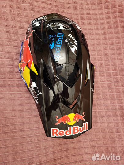 Мото шлем кроссовый с очками RedBull Новый