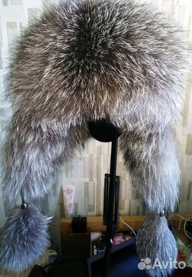 Шапка-ушанка чернобурка