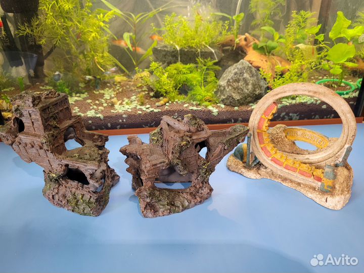 Декор для аквариума, гроты, камни