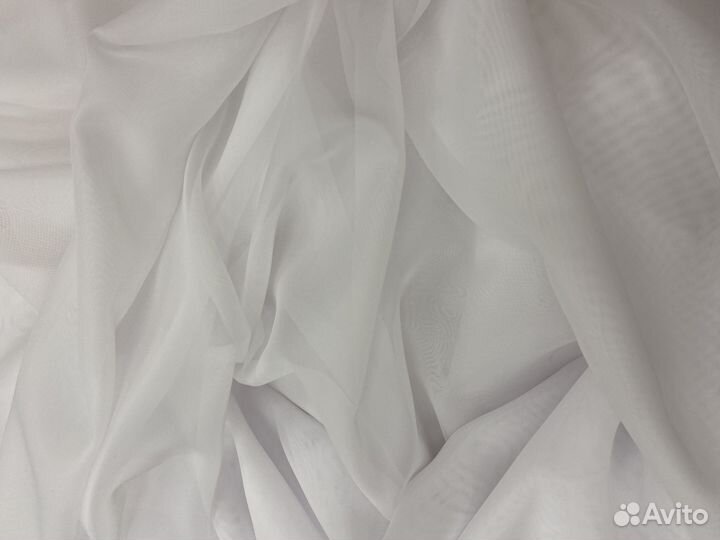 Штора из белой вуали 400х260