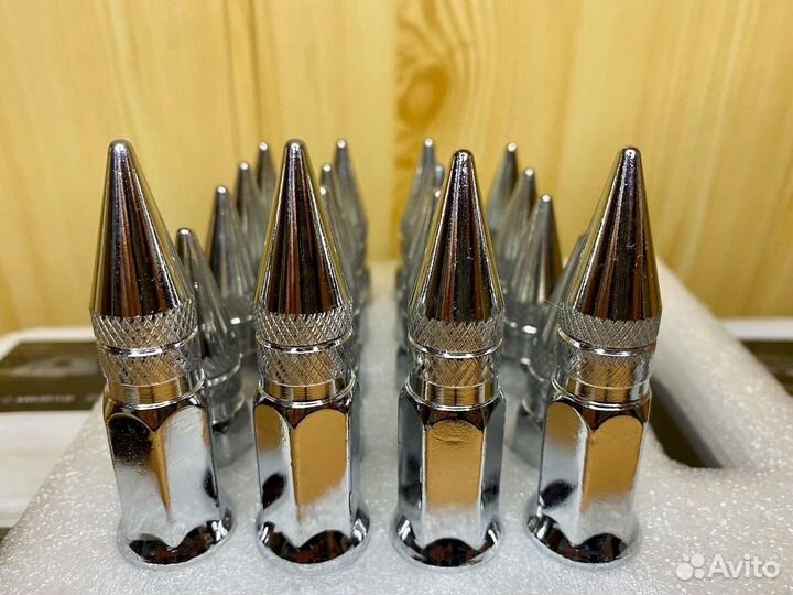 Гайки Пики 12*1.5 Стальные Хром. 80мм