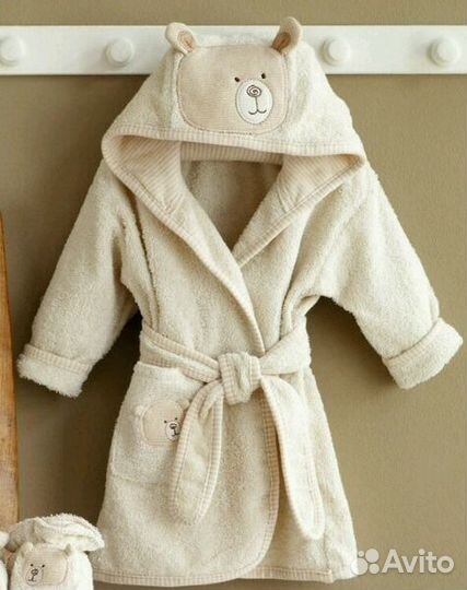 Халат махровый и махровые пинетки, Обними Меня Мед