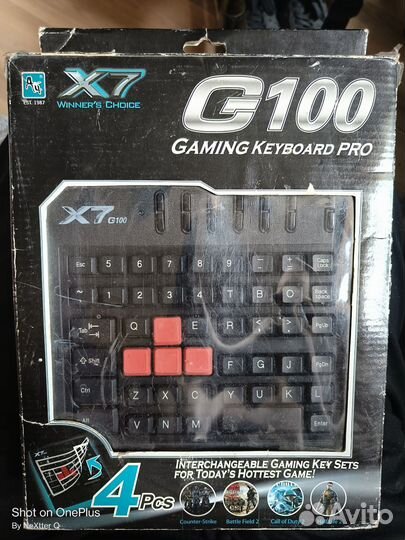 Легендарная игровая клавиатура A4tech G100 новая