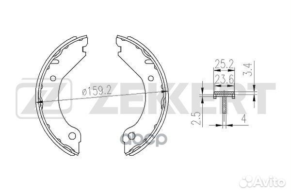 Колодки торм. бараб. задн. Volvo 164 72- 240 7