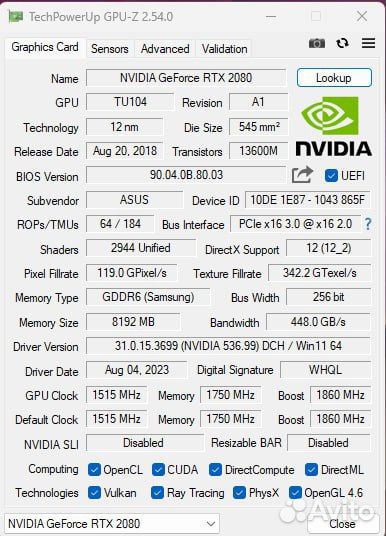 Asus rog strix rtx 2080 oc