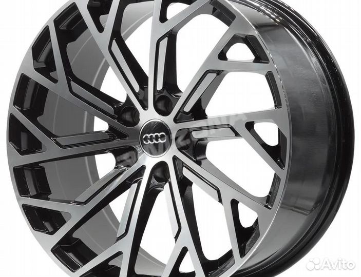 Литой диск в стиле Audi R21 5x112. Примерка