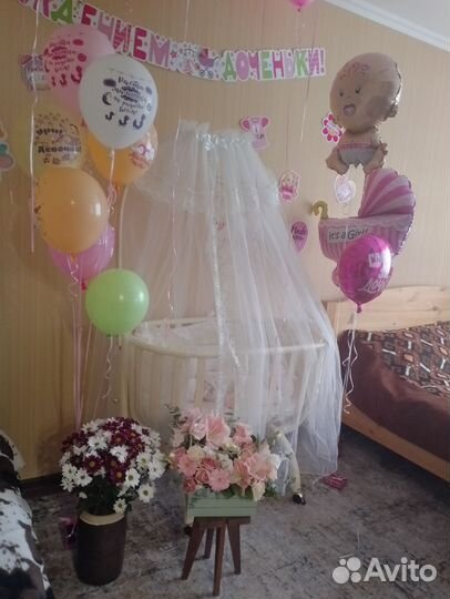 Балдахин в кроватку с держателем