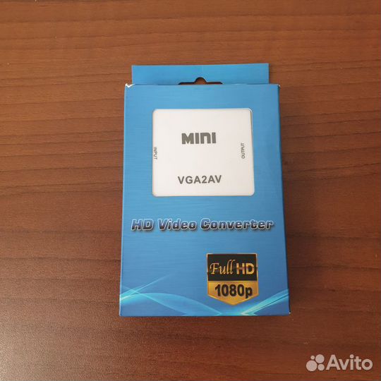 Переходник конвертер VGA на AV (3RCA)