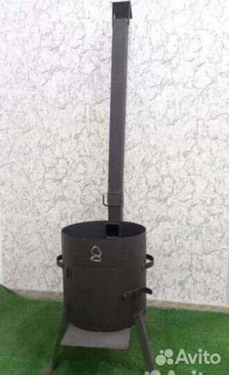 Печь с трубой для казана 8 литров
