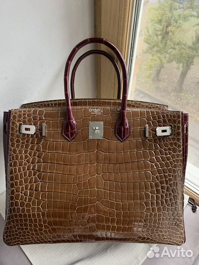 Сумка Hermes Birkin 35 croco bi-color porosus