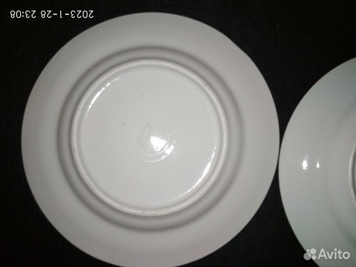 Фарфоровые детские тарелки и блюдца СССР Дулево