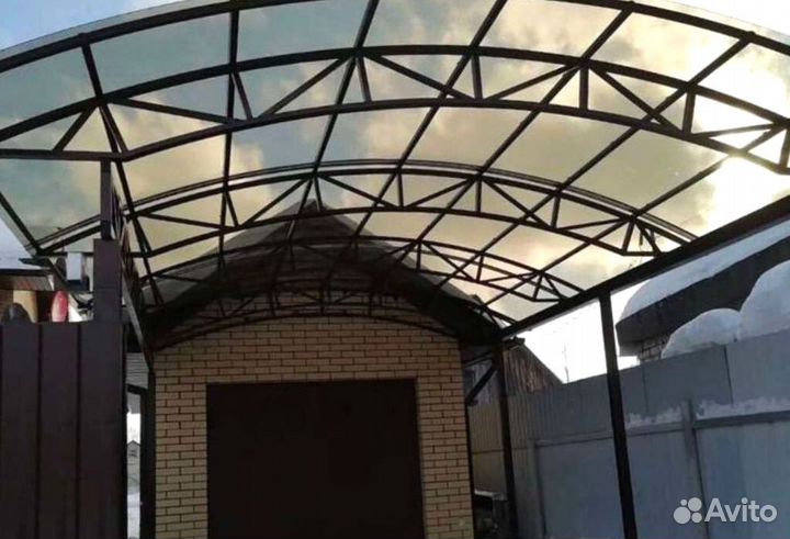 Изготовление навеса, бесплатная доставка КАД