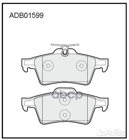 Колодки тормозные дисковые зад ADB01599 ALL
