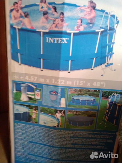 Каркасный бассейн intex бу
