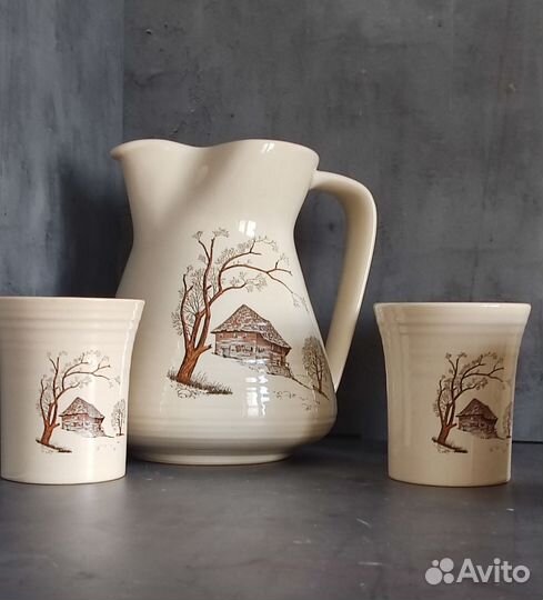 Кувшин и 4 стакана из Югославии