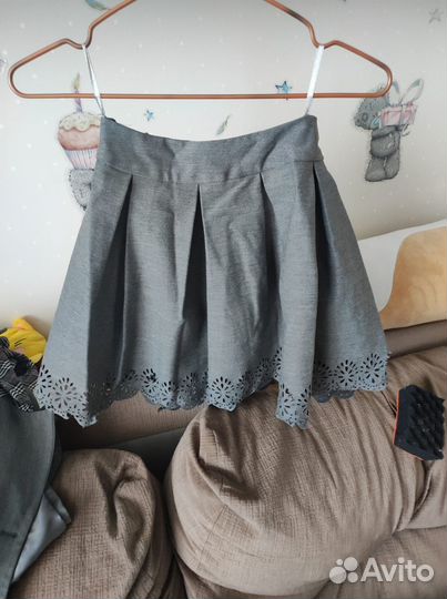 Юбка школьная +жилет школьный