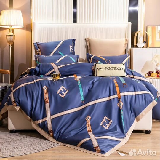 Постельное белье Сатин на резинке 2 спальный