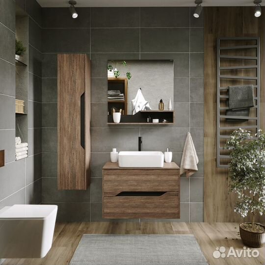 Тумба с накладной раковиной