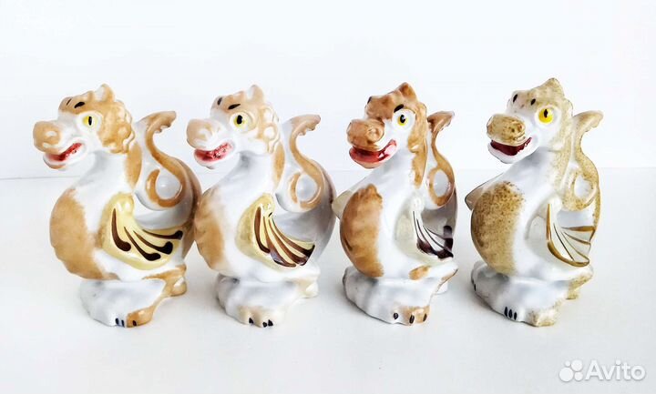 Фарфор статуэтка Дракон СССР люстр Вербилки