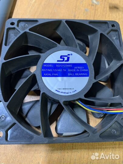 Вентилятор для асика 120*120*38 (кулер 120, 4-pin)