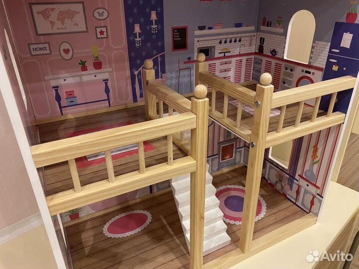 Кукольный домик для барби с мебелью