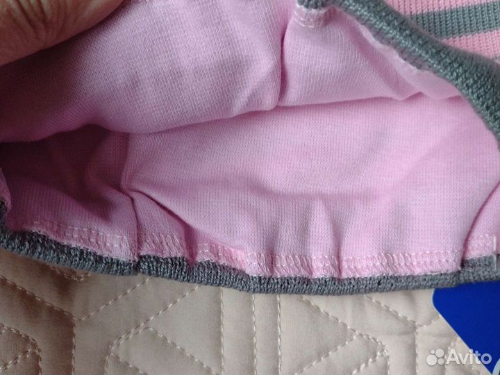 Новая демисезон шапка снуд 50-52 Agbo розовая дево