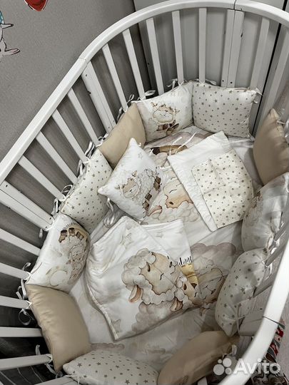 Детская кроватка трансформер с матрасами