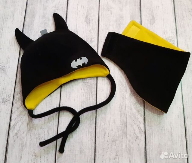 Комплект Бэтмен шапочка и шарф-снуд