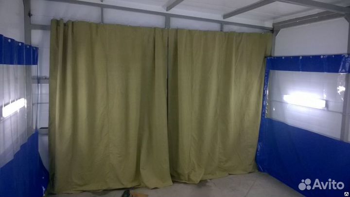 Штора в гараж брезент утепленная