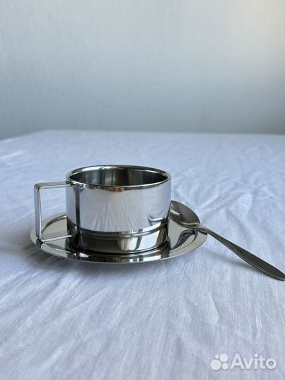 Чайная пара из нержавеющей стали с ложкой