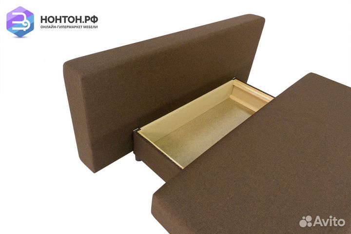 Диван еврокнижка Куба-2 коричневый / принт Париж