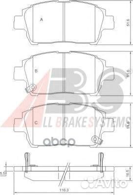 Колодки тормозные 37134 Abs