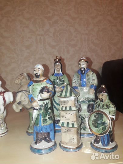 Фарфор шахматы золото ручная работа раритет