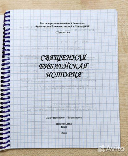 Священная библейская история Пушкарь распечатка