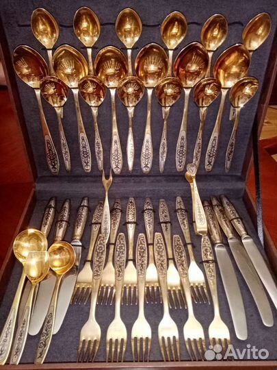 Серебро вилки ложки ножи