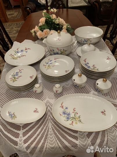 Сервиз столовый СССР гдр jlmenau 28 приборов