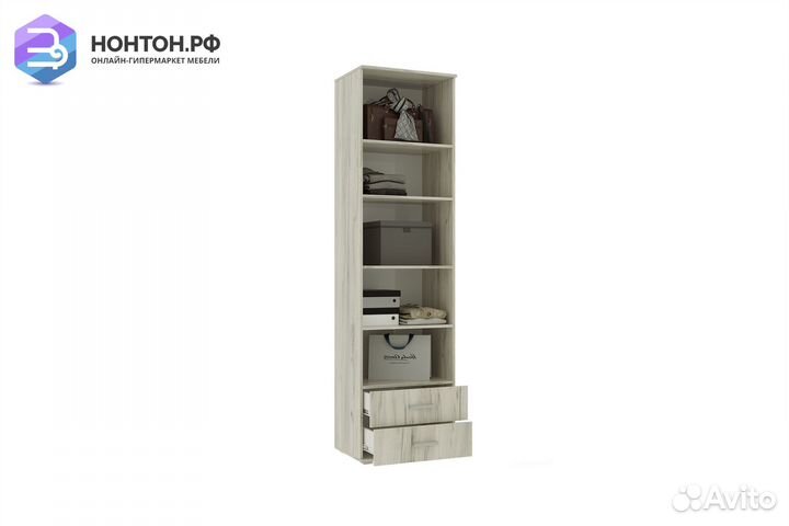 Шкаф бельевой Ева NEW дуб крафт белый