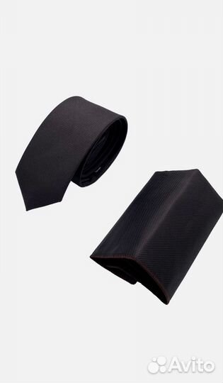 Галстук мужской классический черный