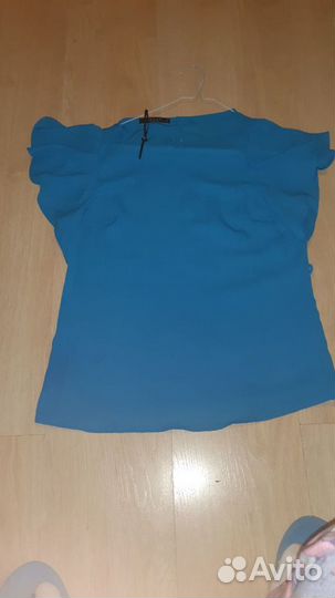 Стильная блузка 44-46 р-р Индиго