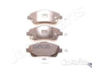 Колодки торм диск Avensis 03- pa206af Japanparts