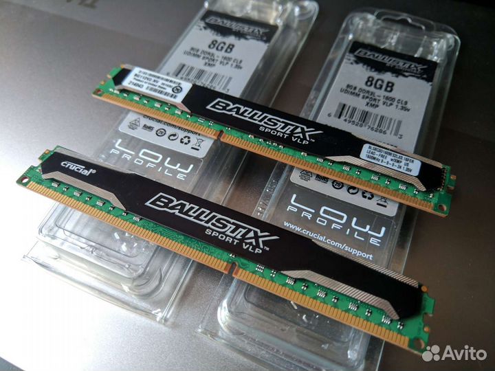 16GB DDR3L CL9 1600MHz Crucial Ballistix Sport VLP