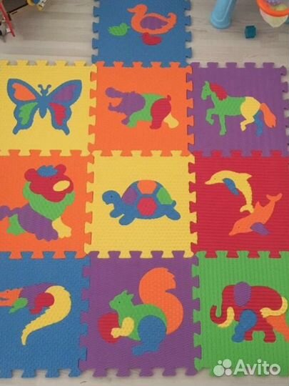 Детский коврик для ползания пазл