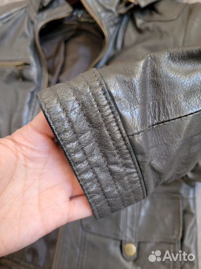 Кожаная куртка женская 44