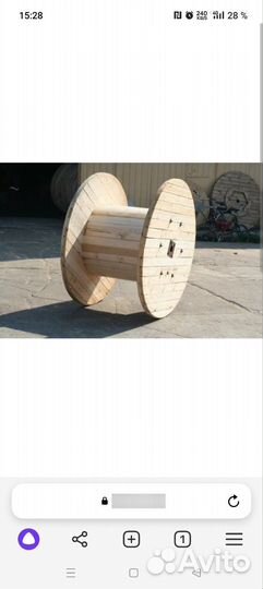 Катушка от кабеля деревянная