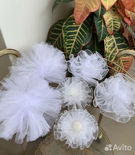 Белые банты